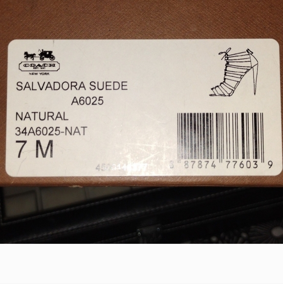 Coach suede lace up heels - Picture 4 of 4